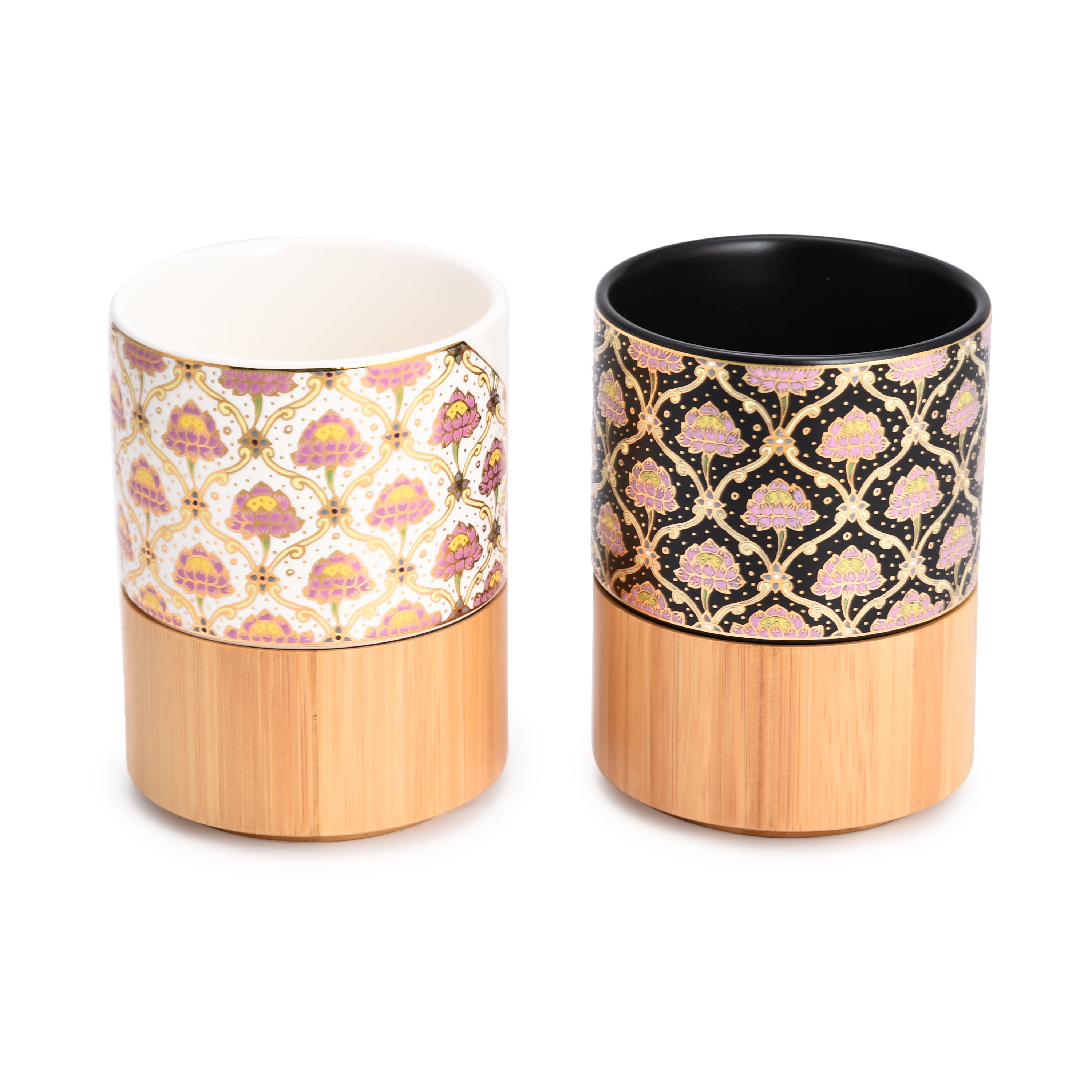 Two Sides of the Royal Lotus Benjarong Mug Two Sides of the Royal Lotus Benjarong Mug