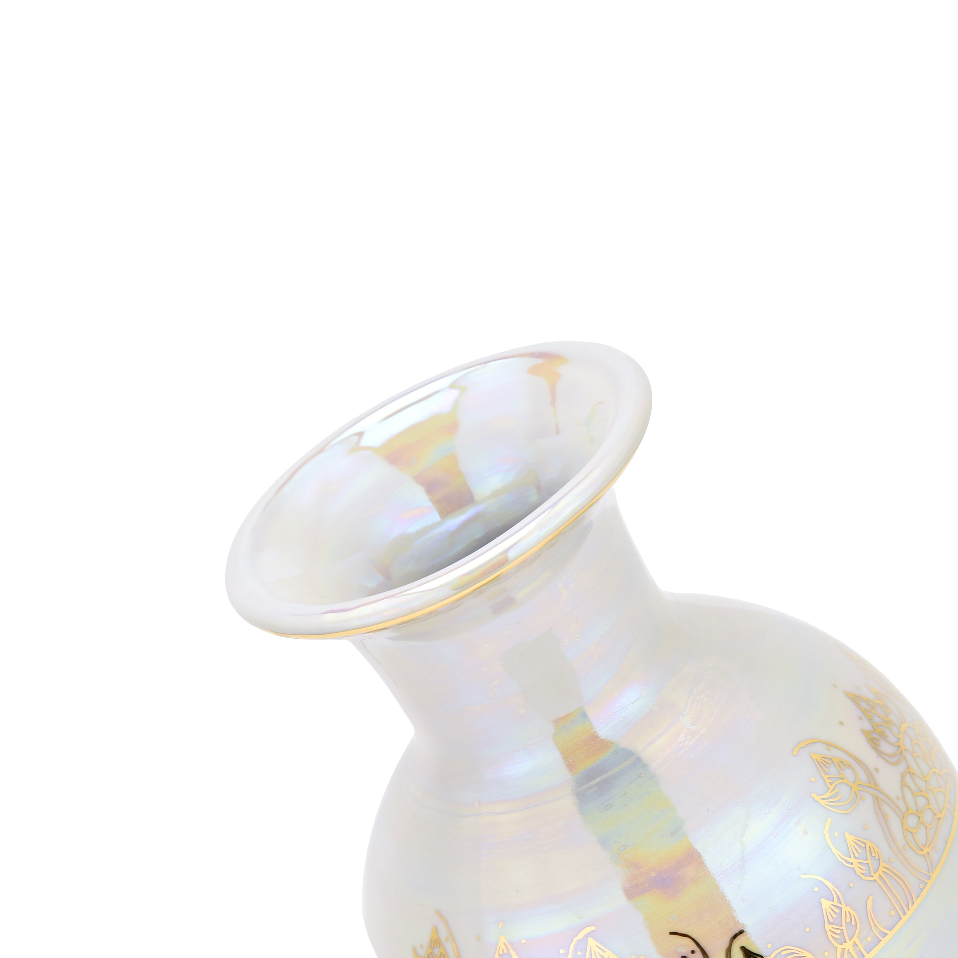 Benjarong Pearl and White Vase Benjarong Pearl and White Vase