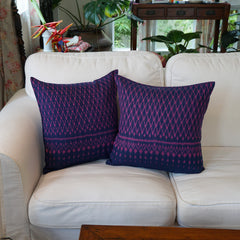 Indigo Rose cushion cover