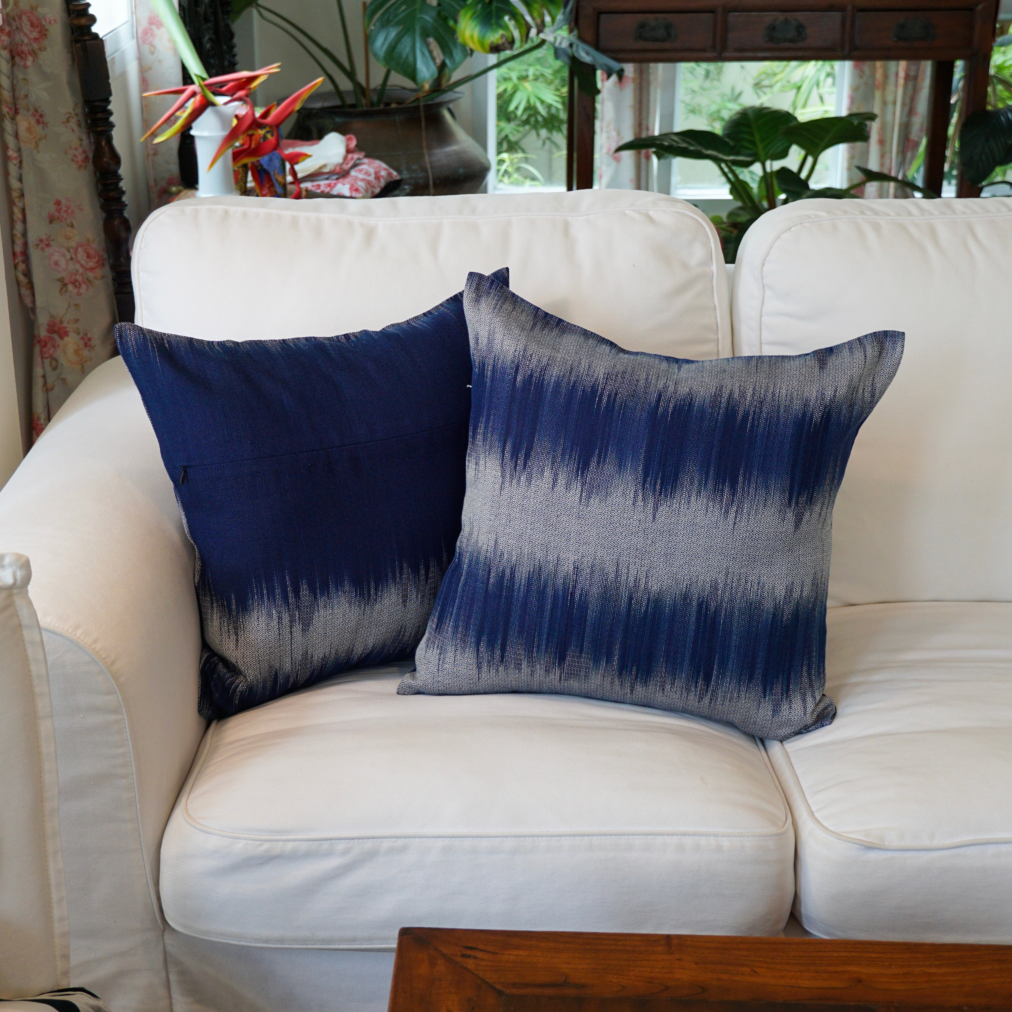Indigo Raindrop cushion cover Indigo Raindrop cushion cover