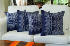 Indigo Khor Pattern cushion cover