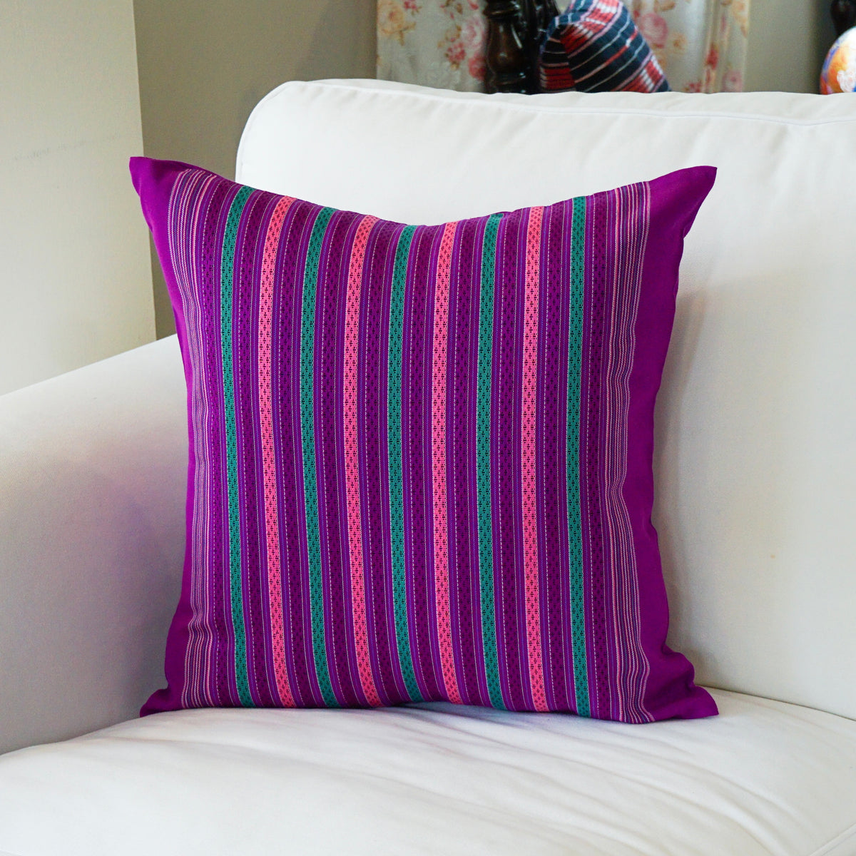 Purple Karen cushion cover