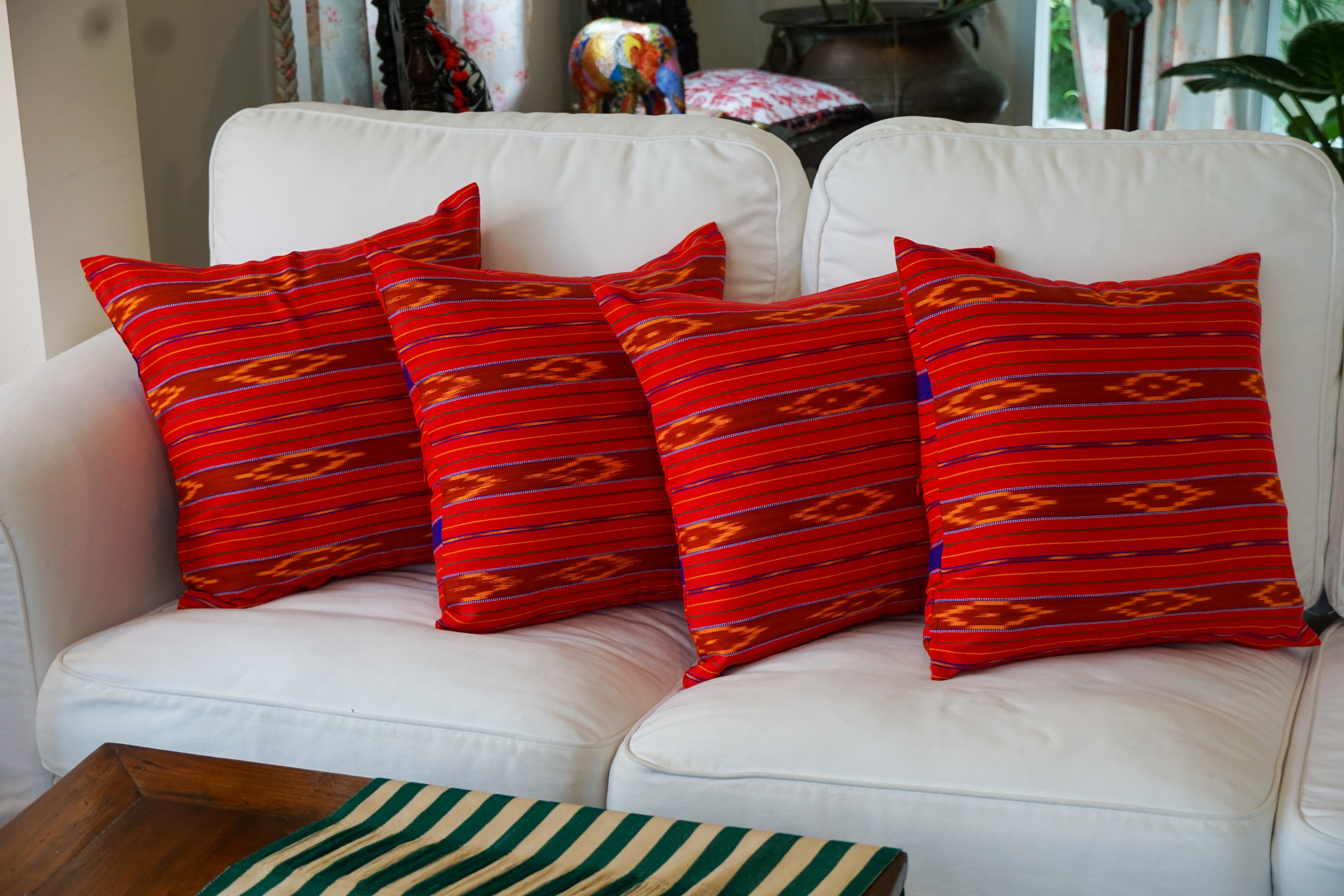 Water Pattern Red Karen cushion cover Water Pattern Red Karen cushion cover