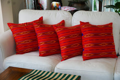 Water Pattern Red Karen cushion cover