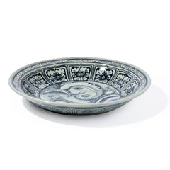 Stoneware Ganesha Display Plate With Swirling Design