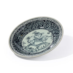 Stoneware Ganesha Display Plate Intricate Design