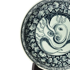 Stoneware Ganesha Display Plate Traditional Design