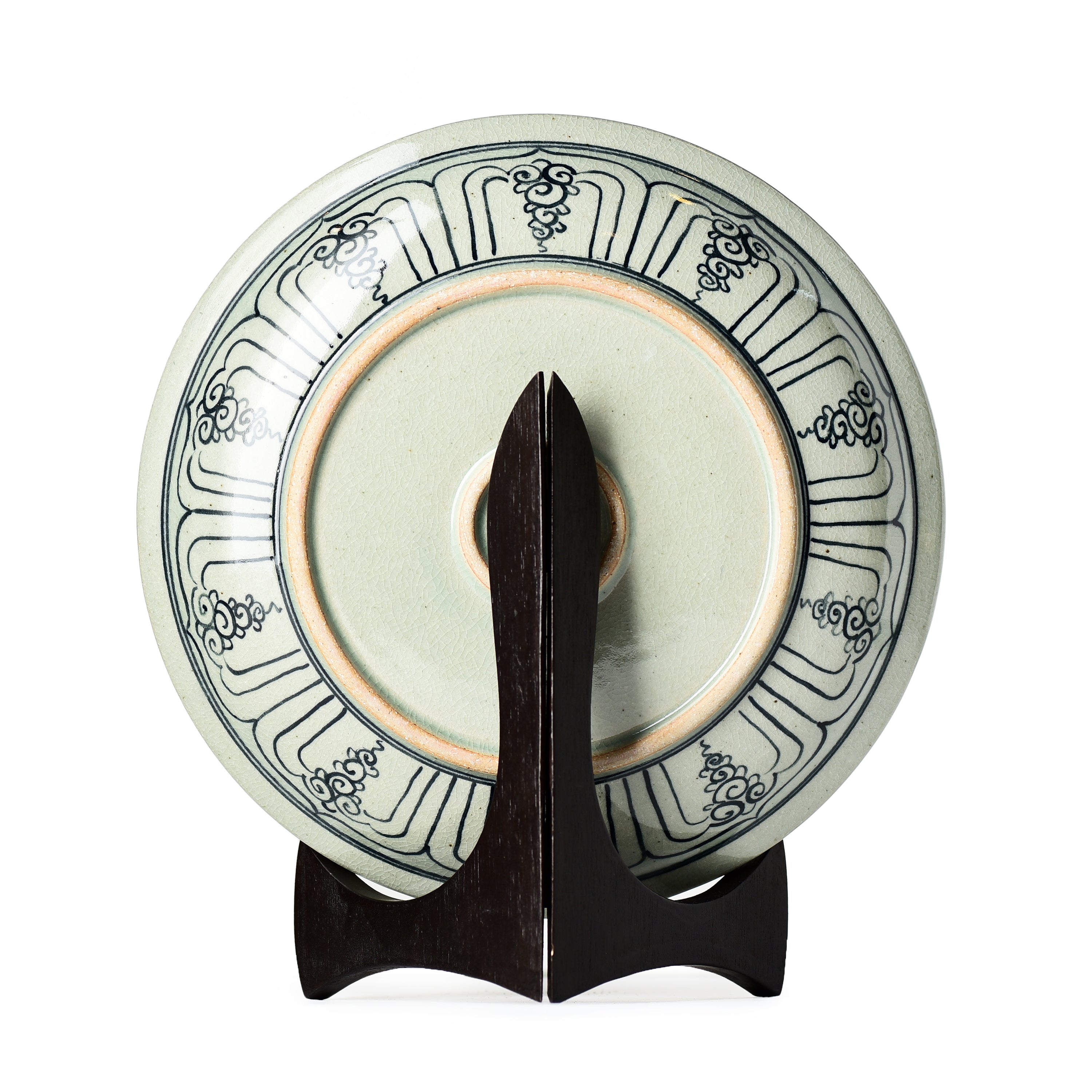 Stoneware Stylized Ganesha Display Plate Stoneware Stylized Ganesha Display Plate