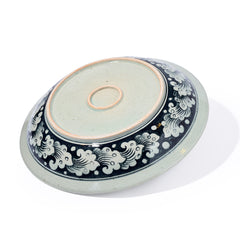 Stoneware Fish Display Plate Wave Design