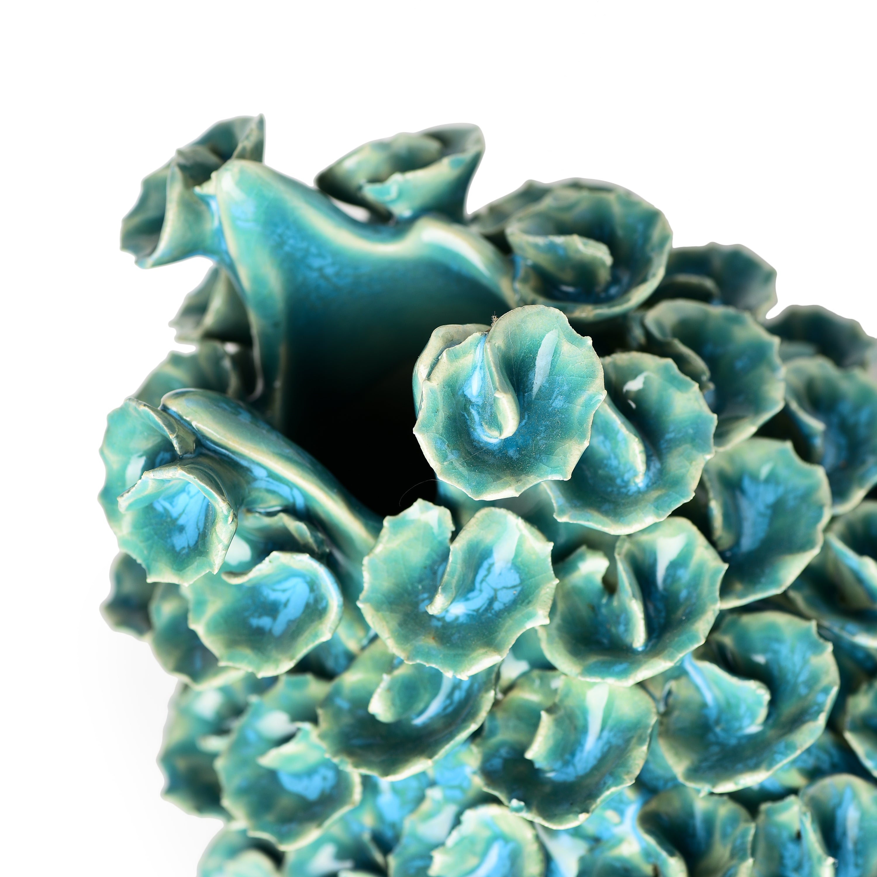 Stoneware Coral Vase Turquoise (large) Stoneware Coral Vase Turquoise (large)