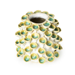 Stoneware Coral Vase Green