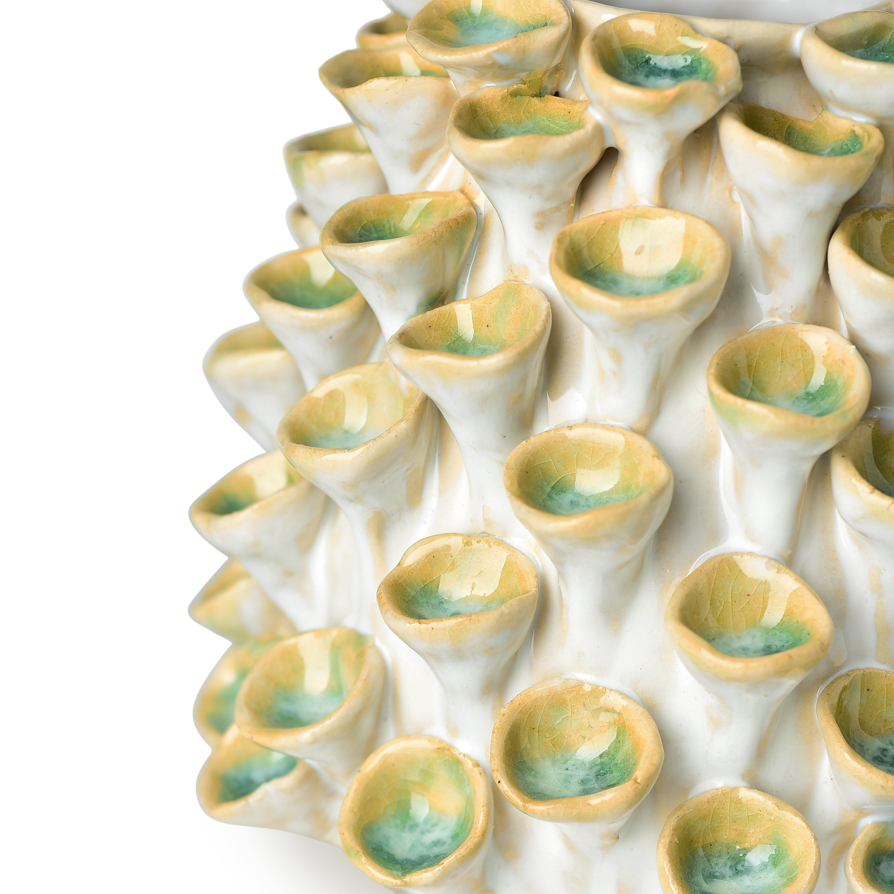 Stoneware Coral Vase Green Stoneware Coral Vase Green