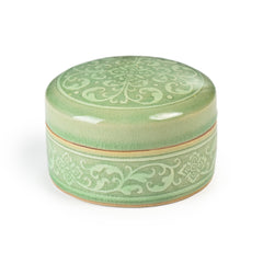 Celadon Carved Kanok Design Jewellery Box