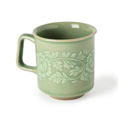 Celadon Botan Design Coffee Mug
