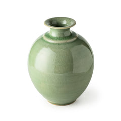 Celadon oval vase