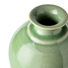 Celadon oval vase