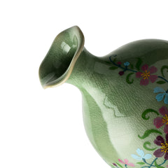 Celadon Floral Hand Painted Vase