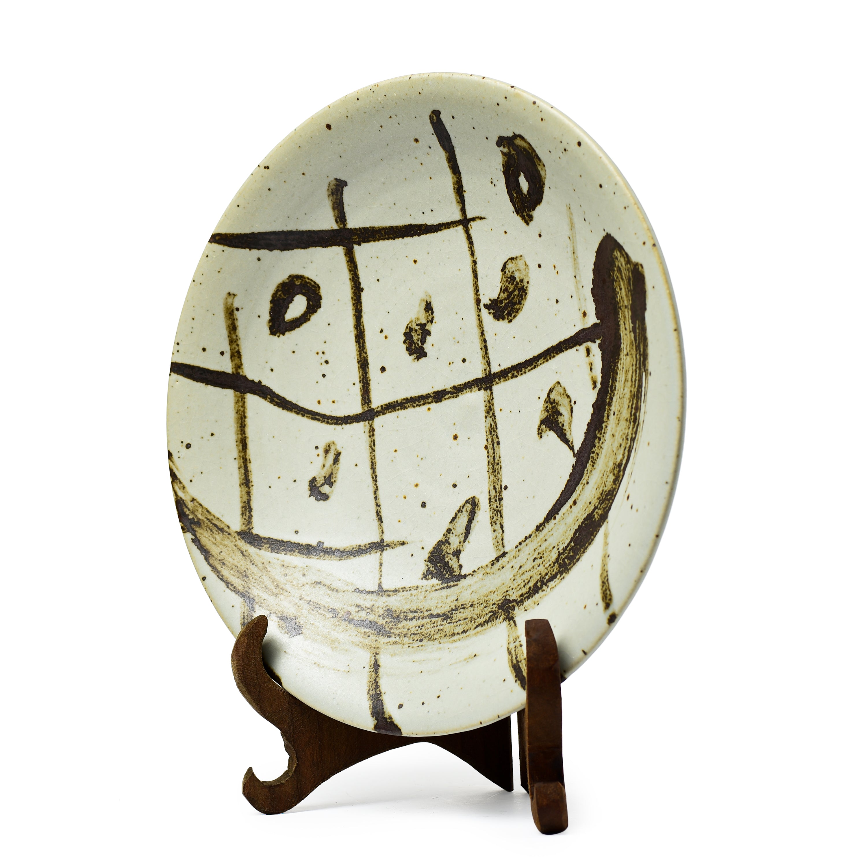 Stoneware Décor Plate Abstract Design Stoneware Décor Plate Abstract Design