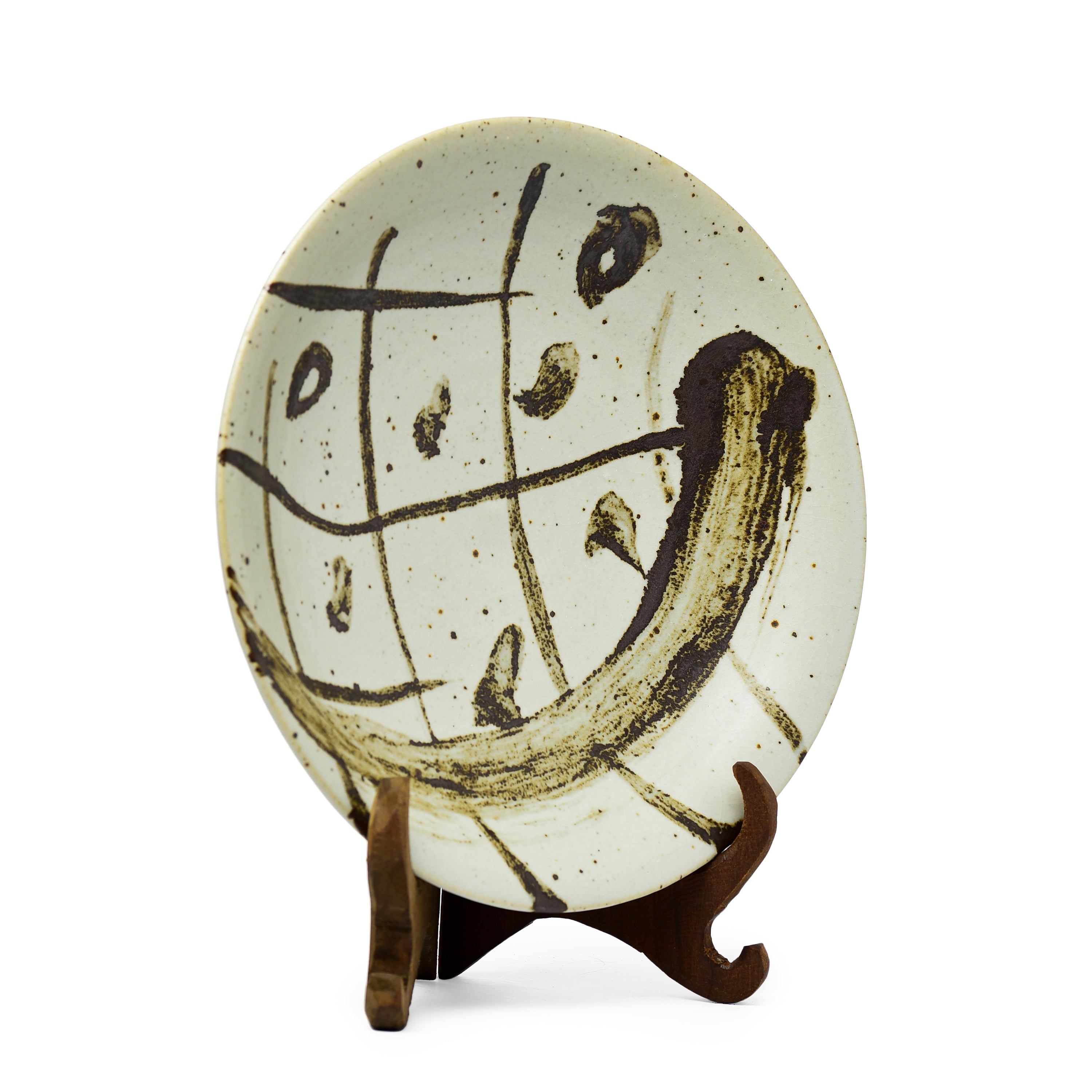 Stoneware Décor Plate Abstract Design Stoneware Décor Plate Abstract Design