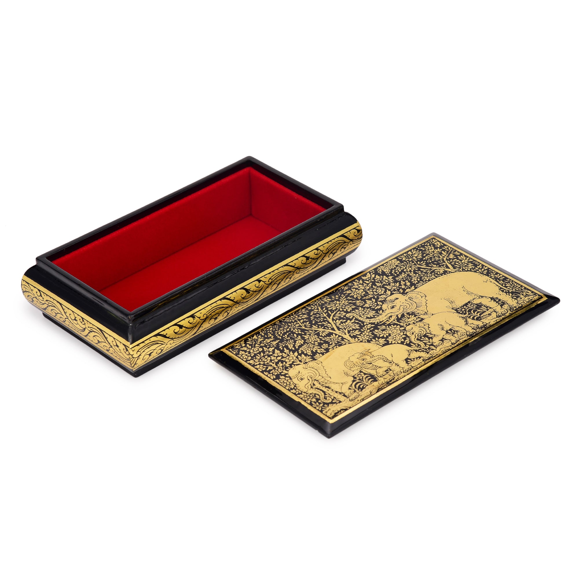 Elephant Lacquerware Jewellery Box Elephant Lacquerware Jewellery Box