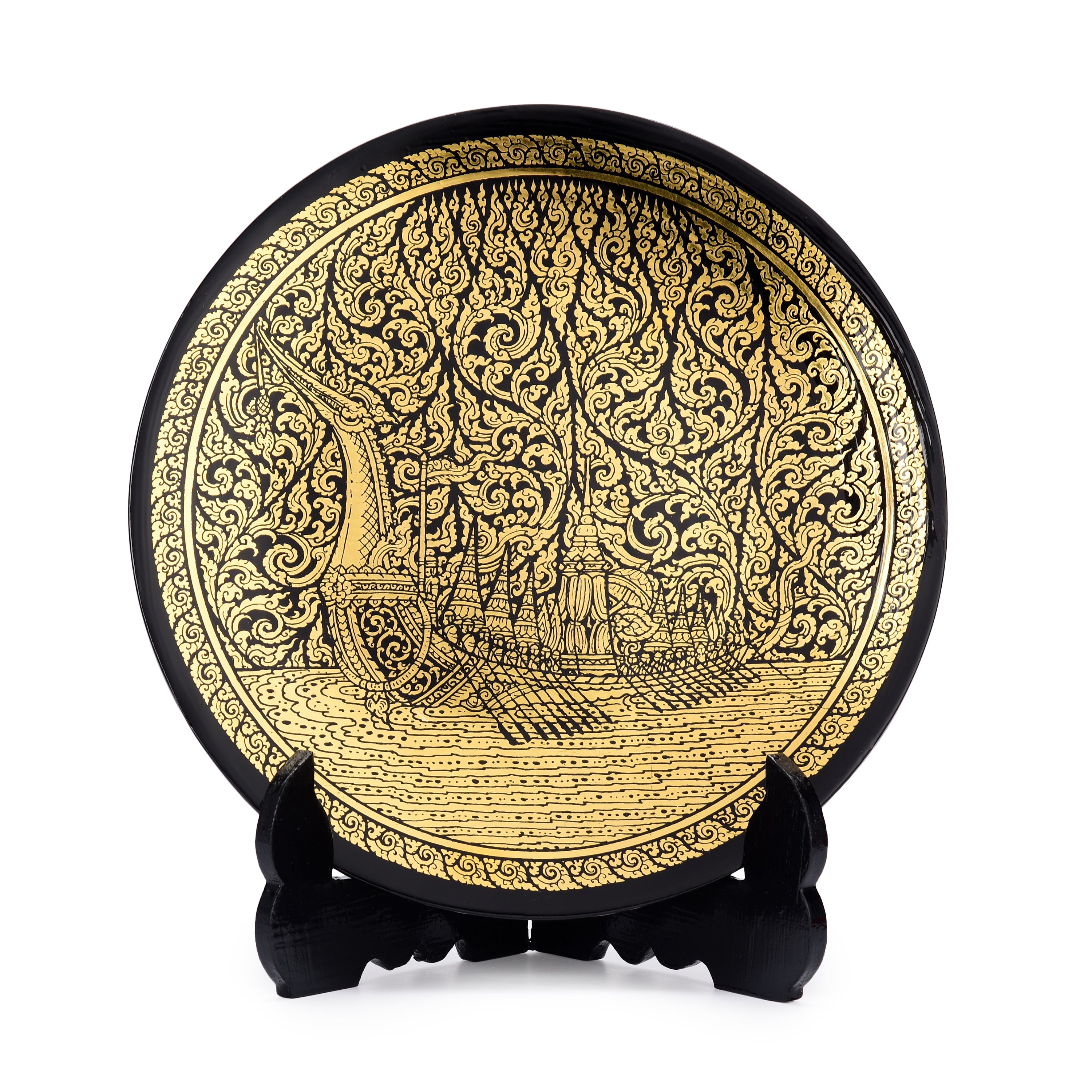 Royal Barge Lacquerware Show Plate Royal Barge Lacquerware Show Plate