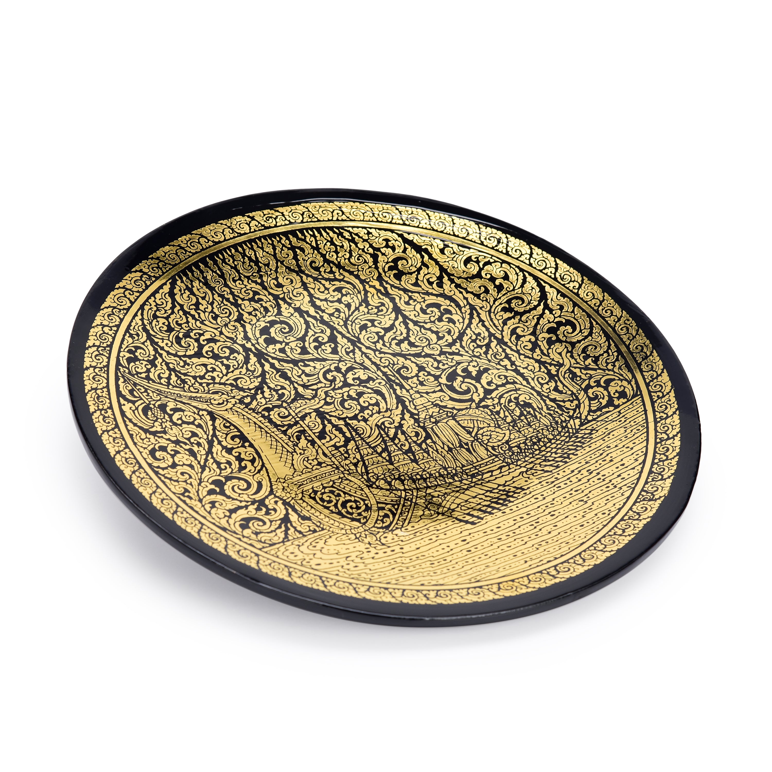 Royal Barge Lacquerware Show Plate Royal Barge Lacquerware Show Plate