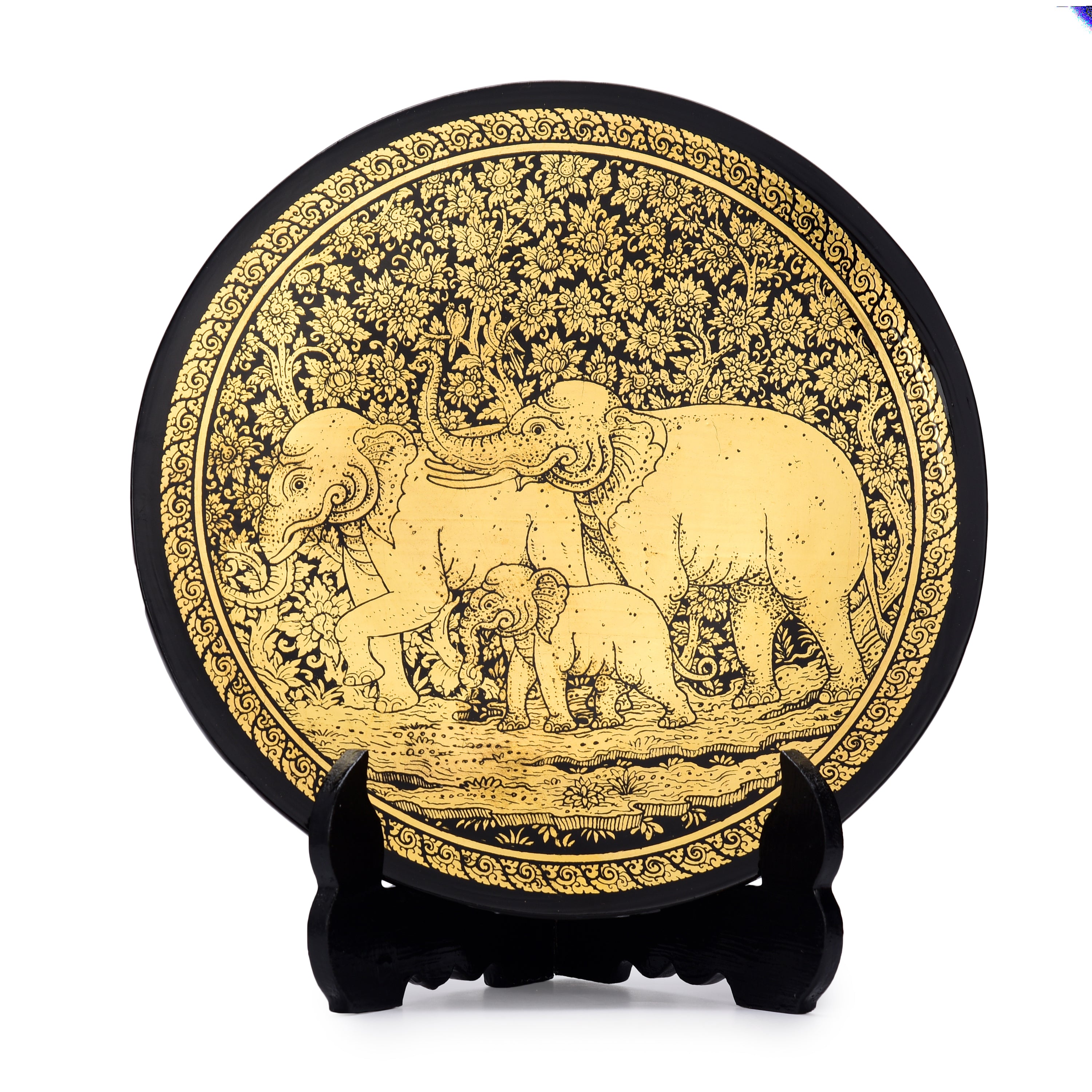 Elephant Lacquerware Show Plate Elephant Lacquerware Show Plate