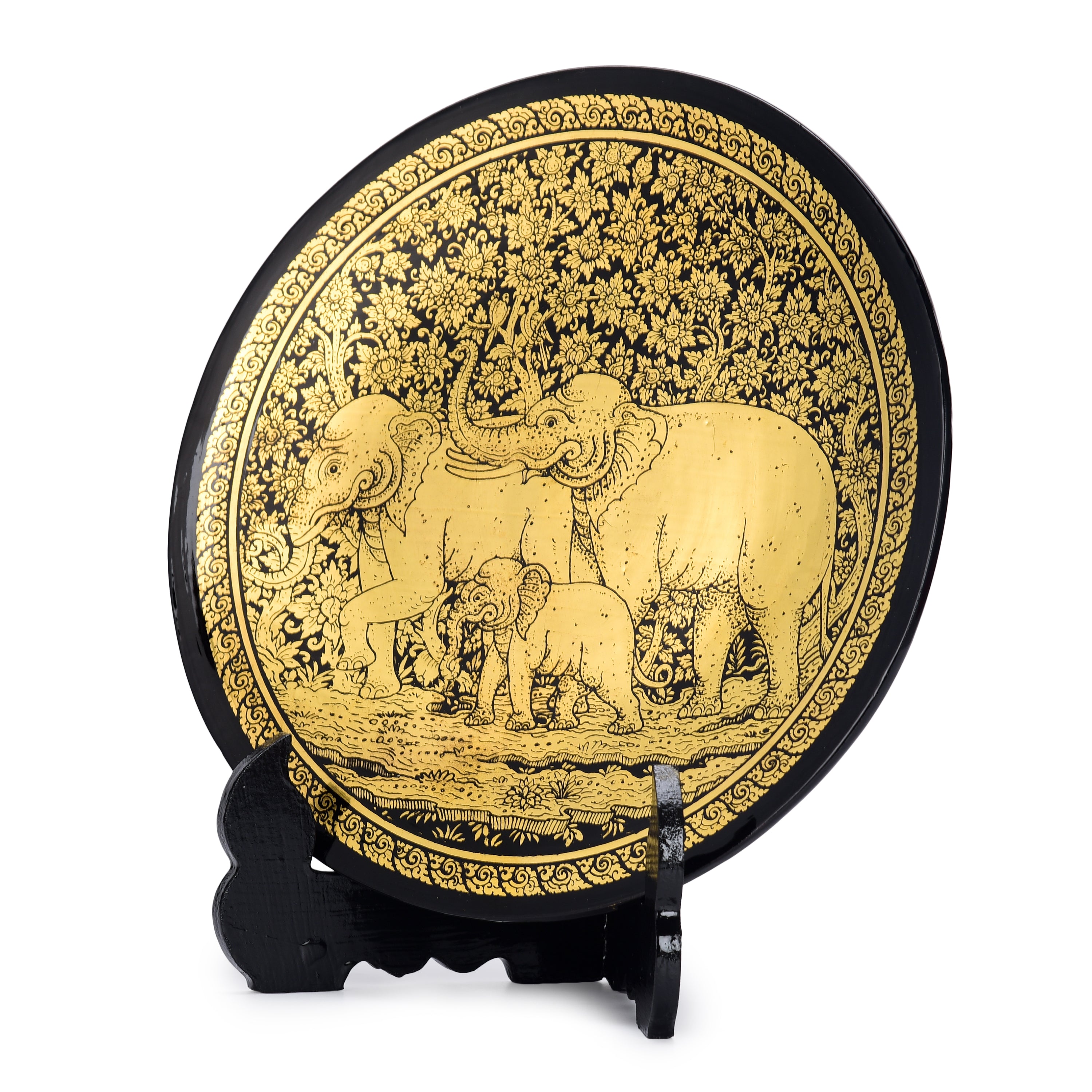 Elephant Lacquerware Show Plate Elephant Lacquerware Show Plate
