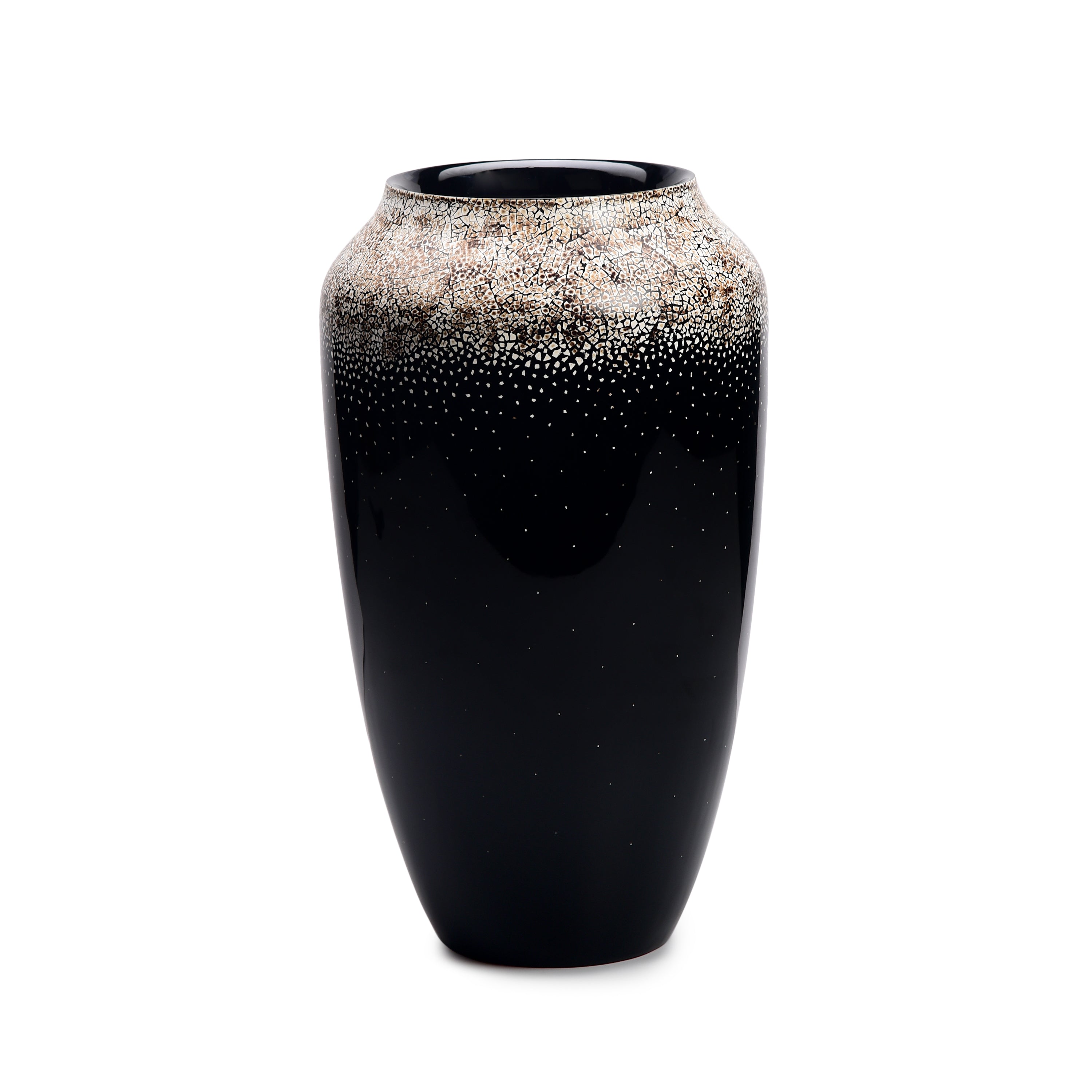 Lacquerware Vase With Eggshell Inlay With Transition Design Lacquerware Vase With Eggshell Inlay With Transition Design