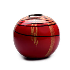 Lacquerware Art Deco Ball Vase