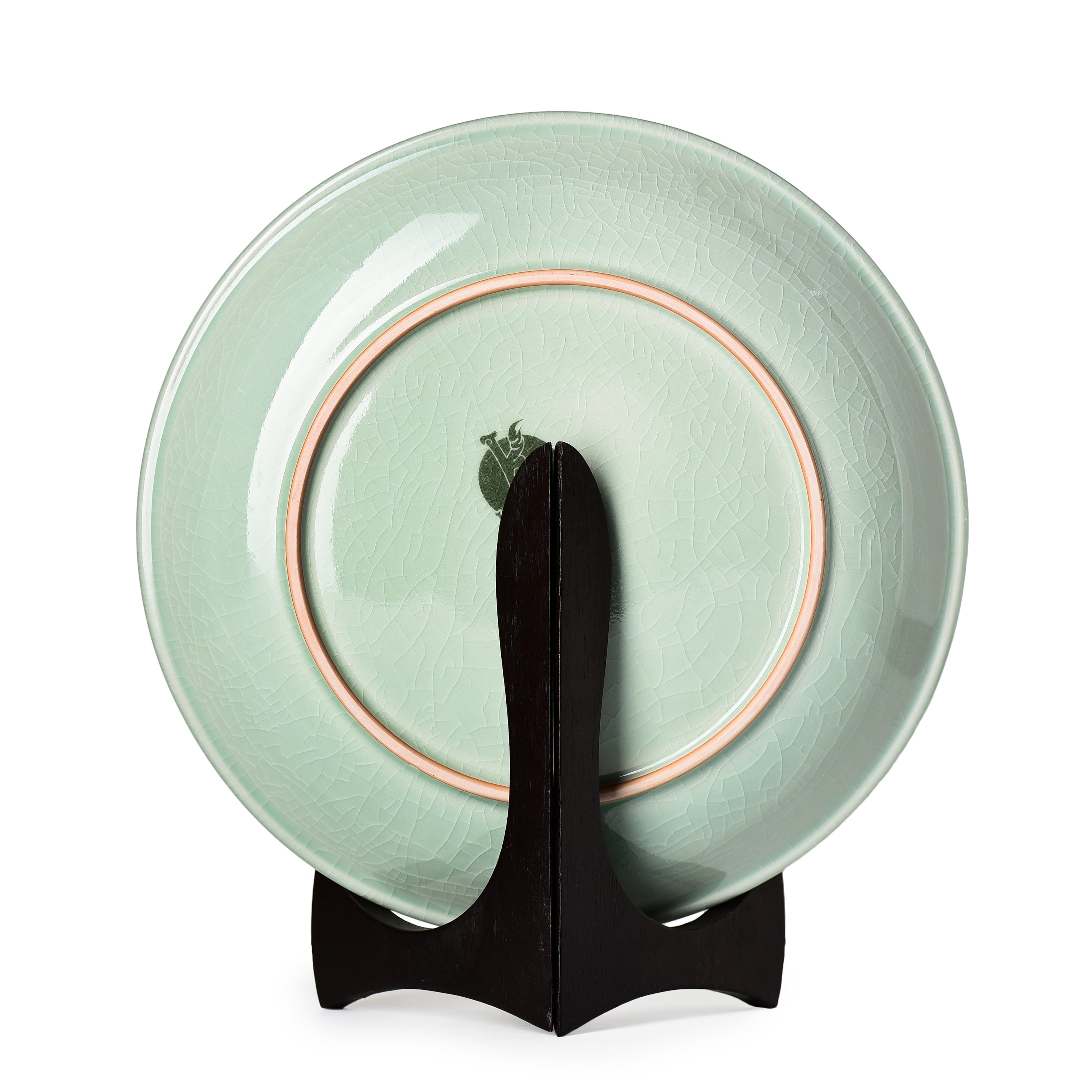 Celadon Display Plate Lotus Design Celadon Display Plate Lotus Design