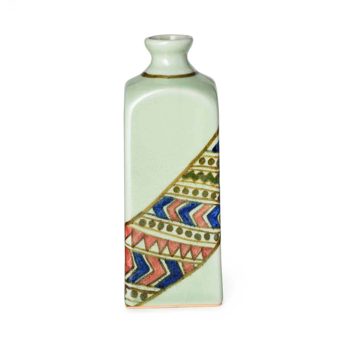 Celadon Square Bottle Vase