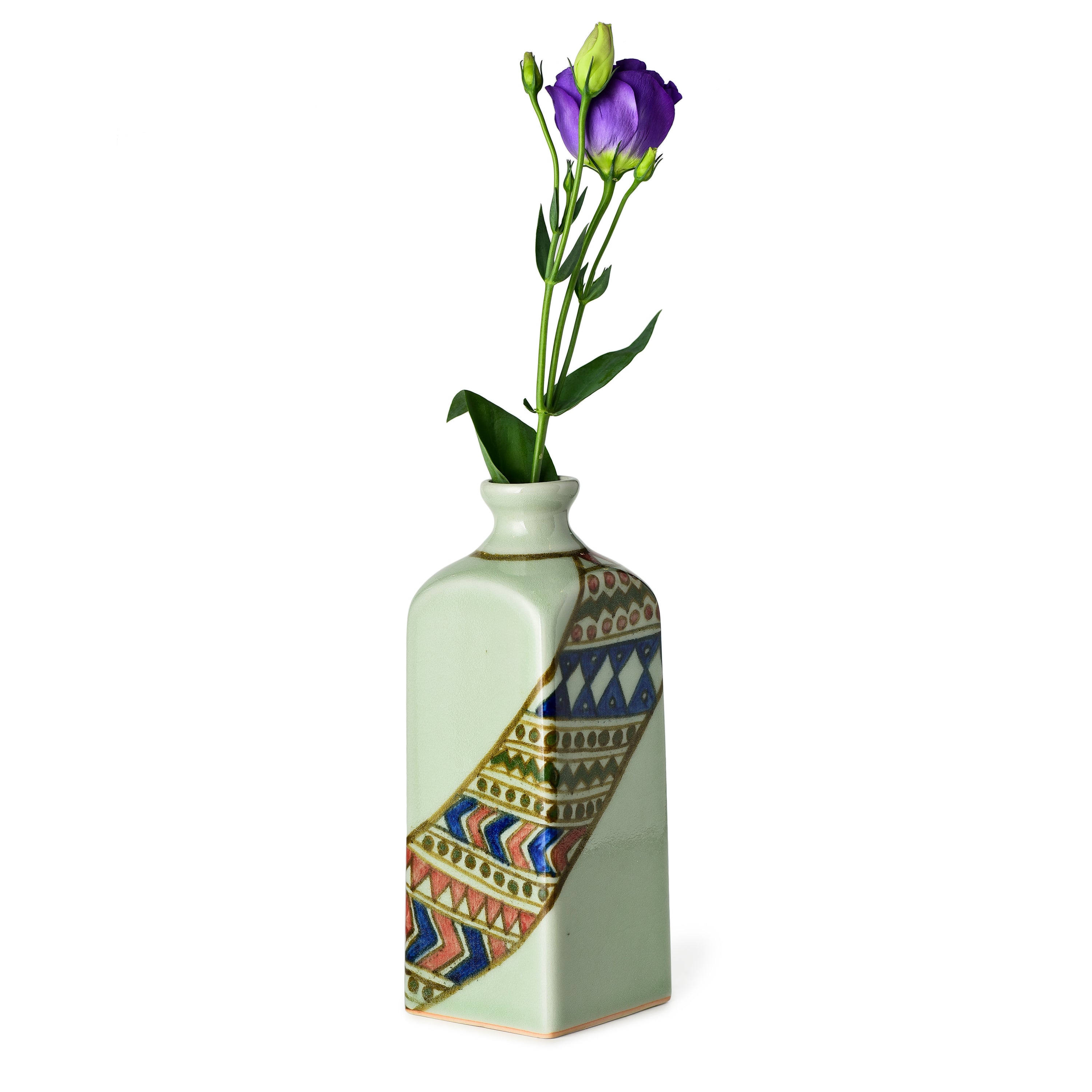 Celadon Square Bottle Vase Celadon Square Bottle Vase