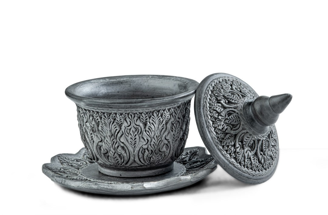 Decorative Bowl With Lid And Plate Decorative Bowl With Lid And Plate