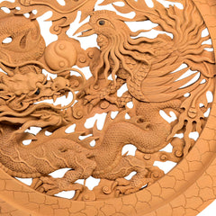 Dragon and Swan Wood Carving