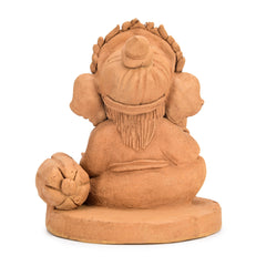 Seated Ganesha Wood Carving (Small)