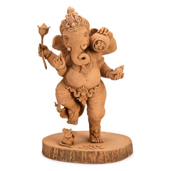 Dancing Ganesha Wood Carving