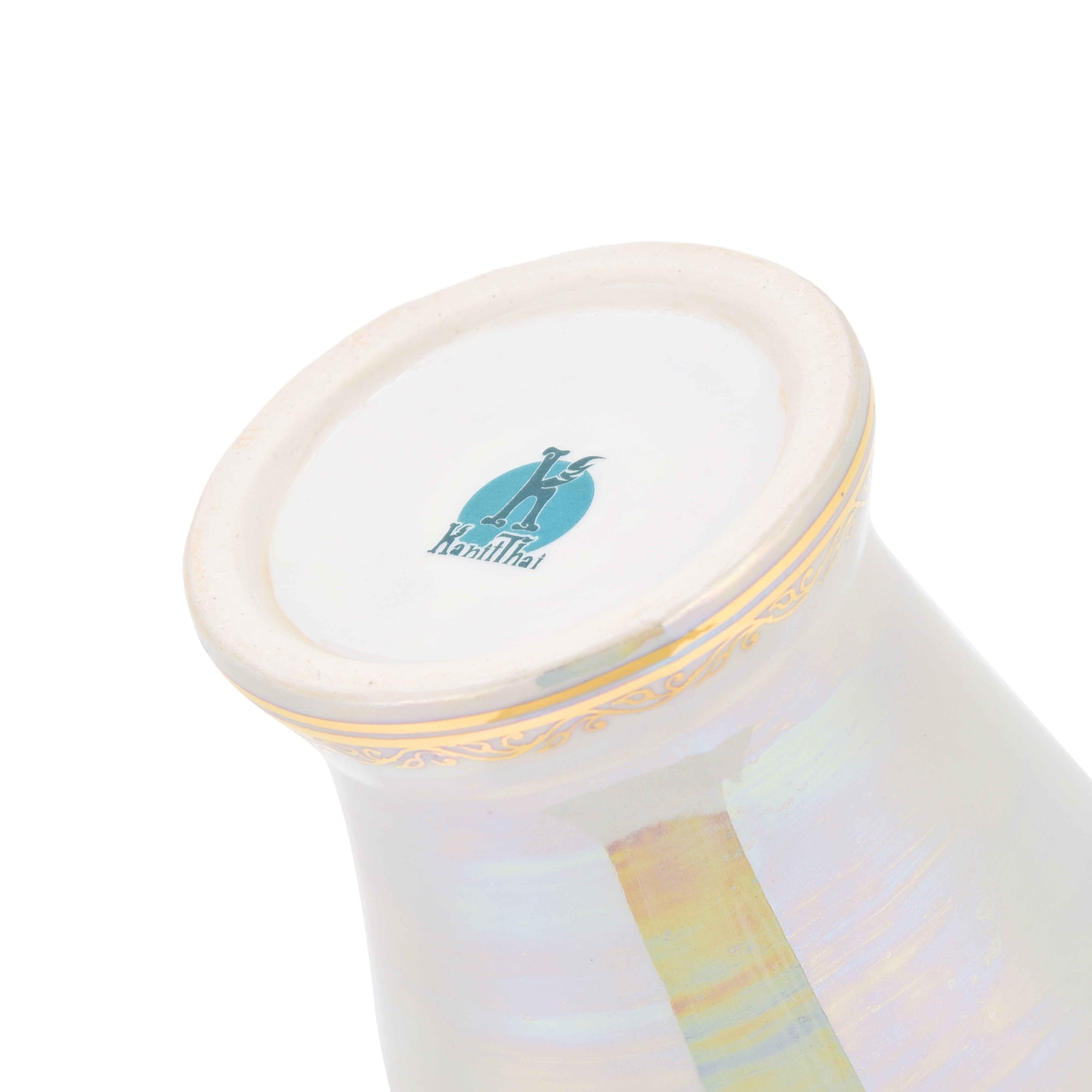 Benjarong Pearl and White Vase