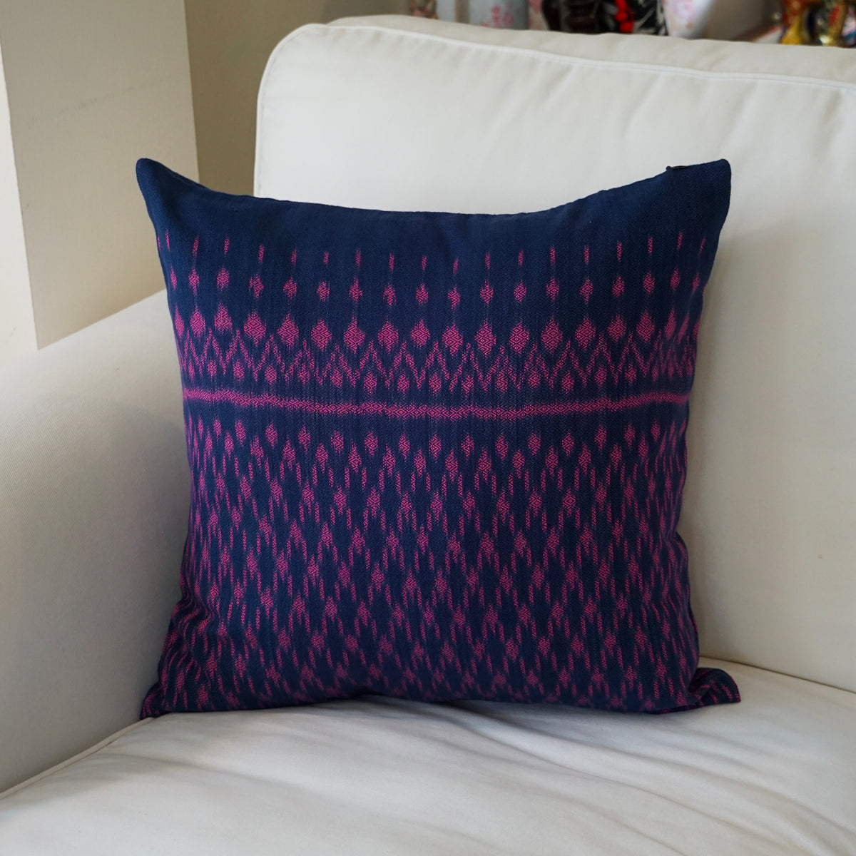 Indigo Rose cushion cover