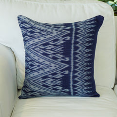 Indigo Khor Pattern cushion cover