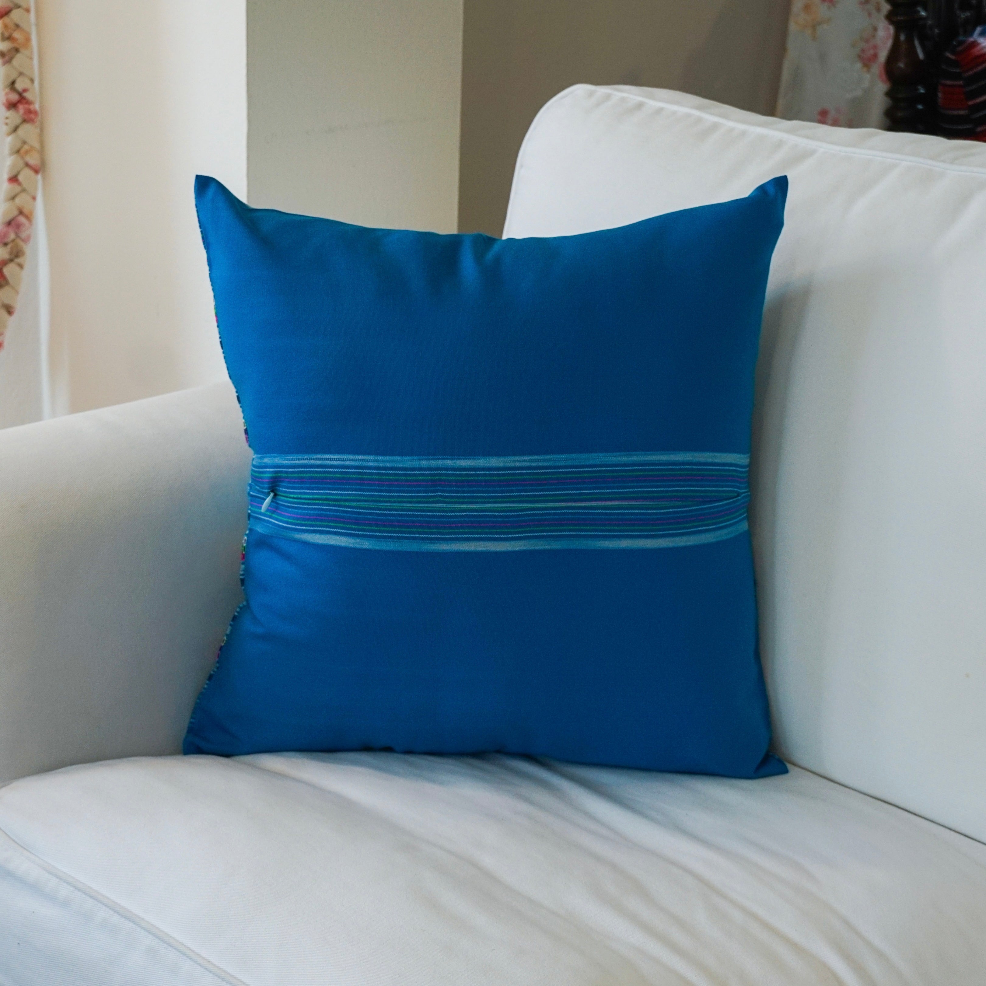 Turquoise Karen cushion cover