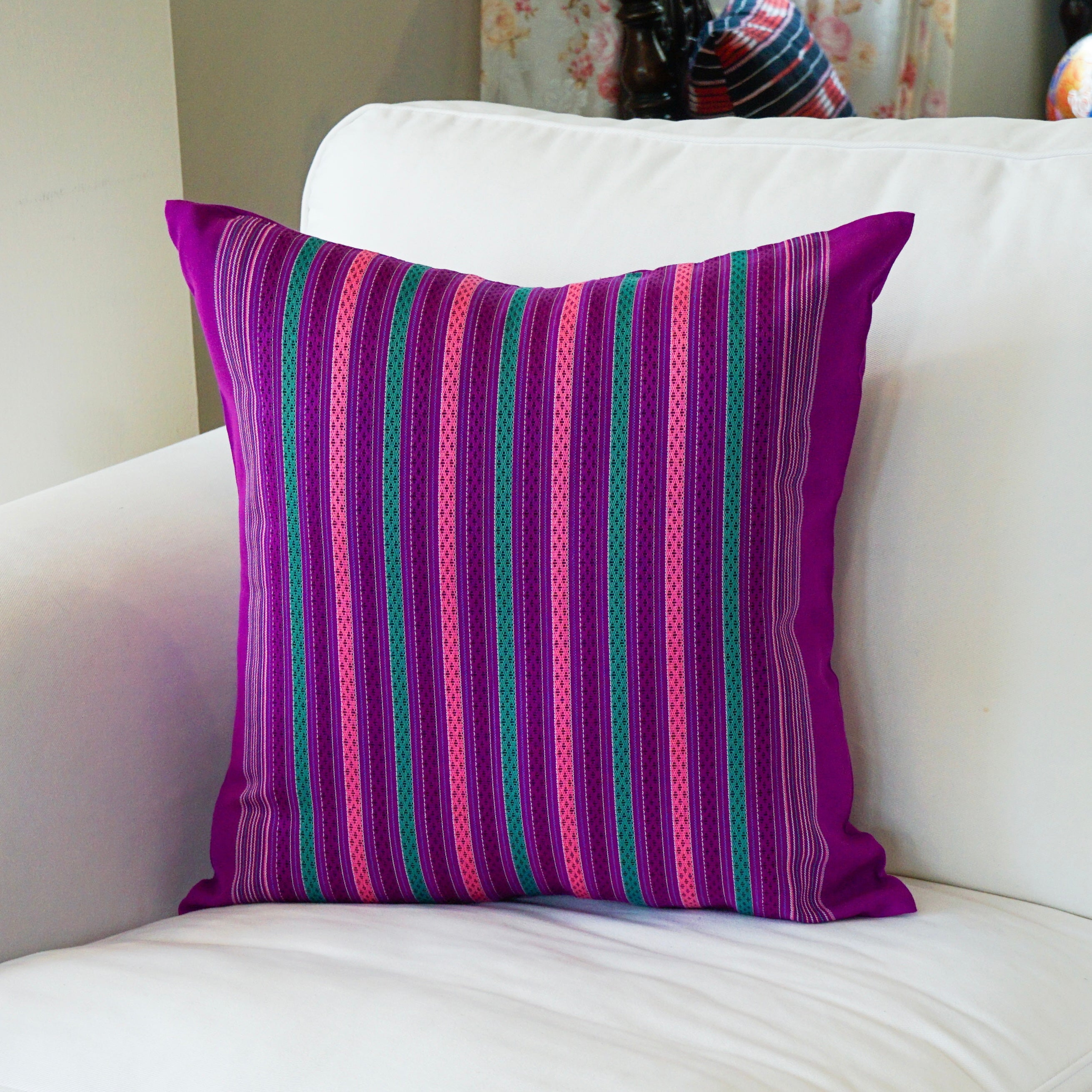 Purple Karen cushion cover