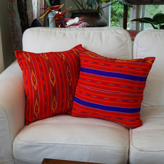 Water Pattern Red Karen cushion cover