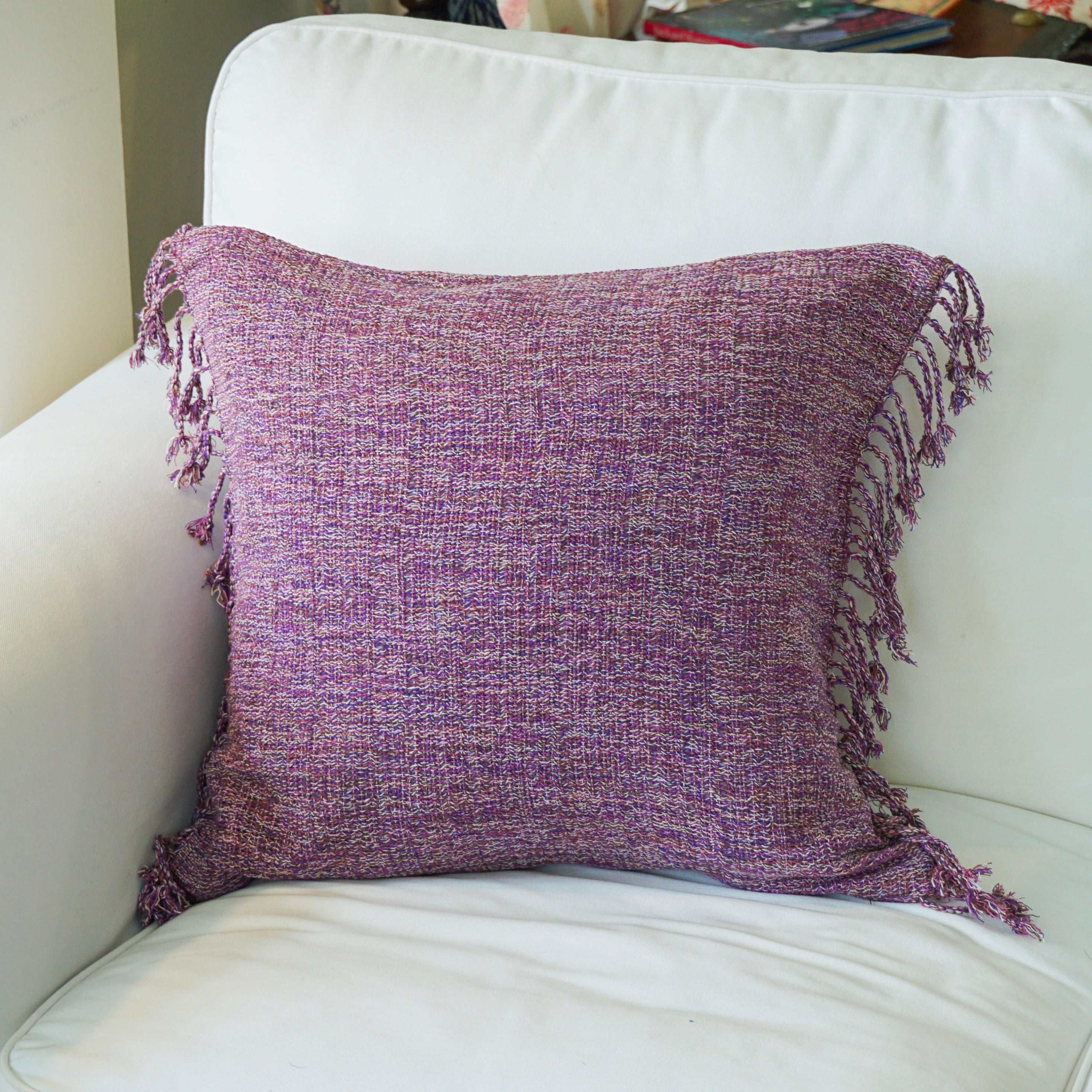 Cerise Karen cushion cover