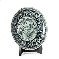 Stoneware Stylized Ganesha Display Plate