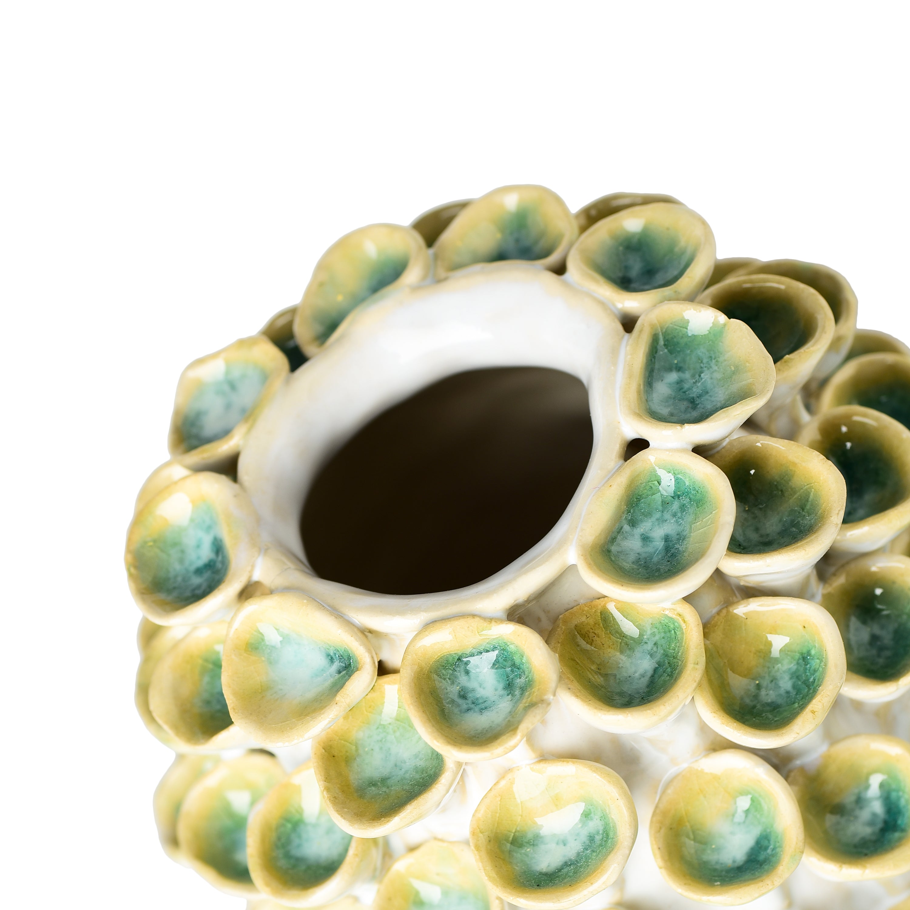 Stoneware Coral Vase Green