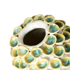 Stoneware Coral Vase Green