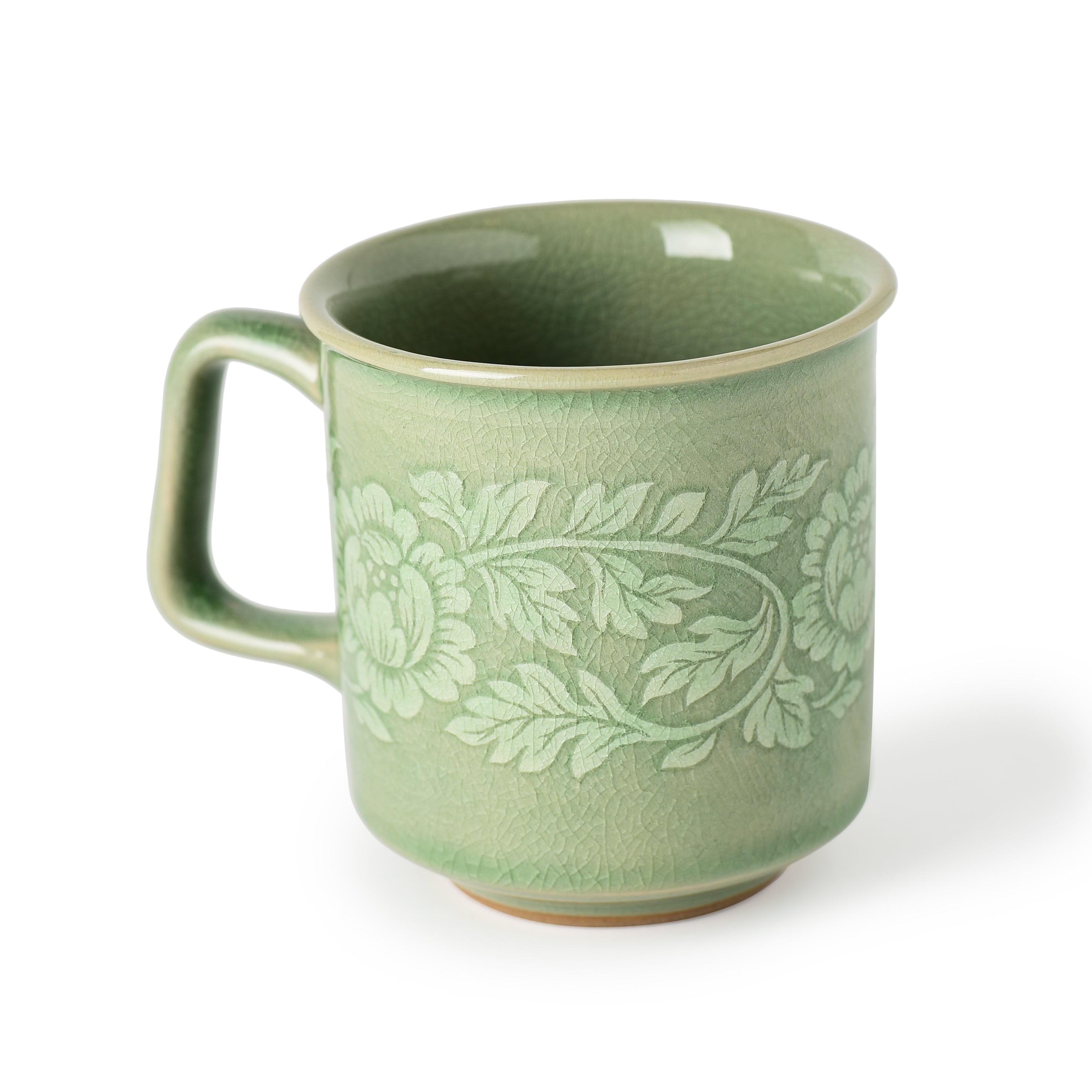 Celadon Botan Design Coffee Mug