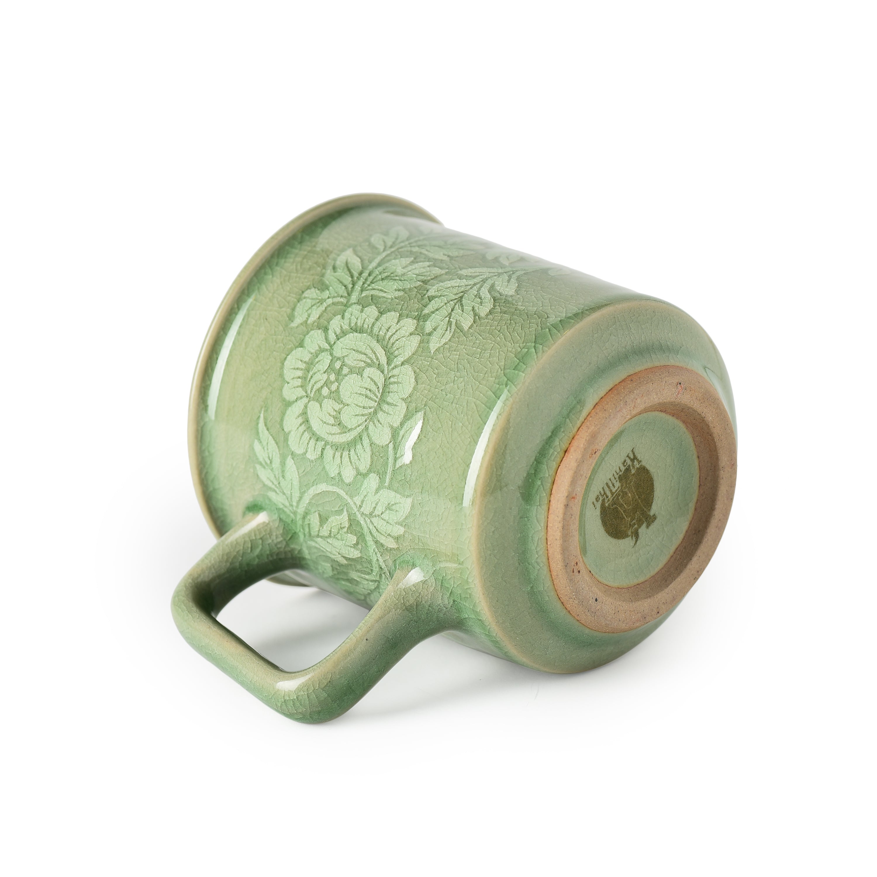 Celadon Botan Design Coffee Mug