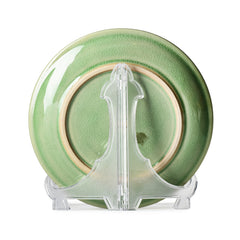 Celadon Carved Botan Flower Design Display Plate